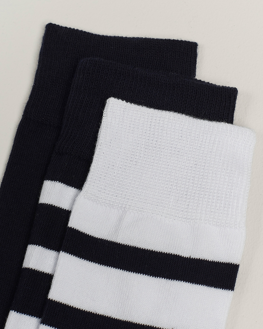 Mies | Alusvaatteet | Armor-lux | 3-Pack Loer Socks Navy/White