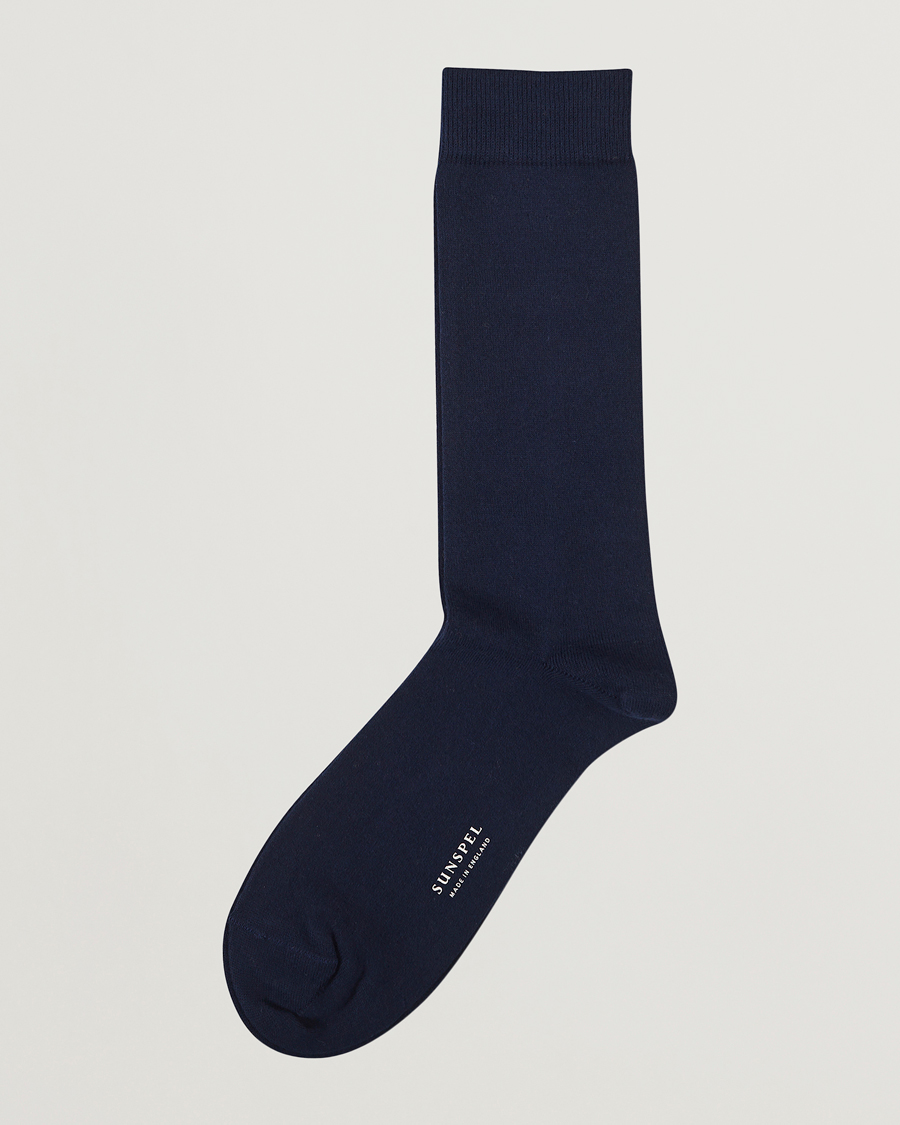 Mies |  | Sunspel | Cotton Blend Socks Navy