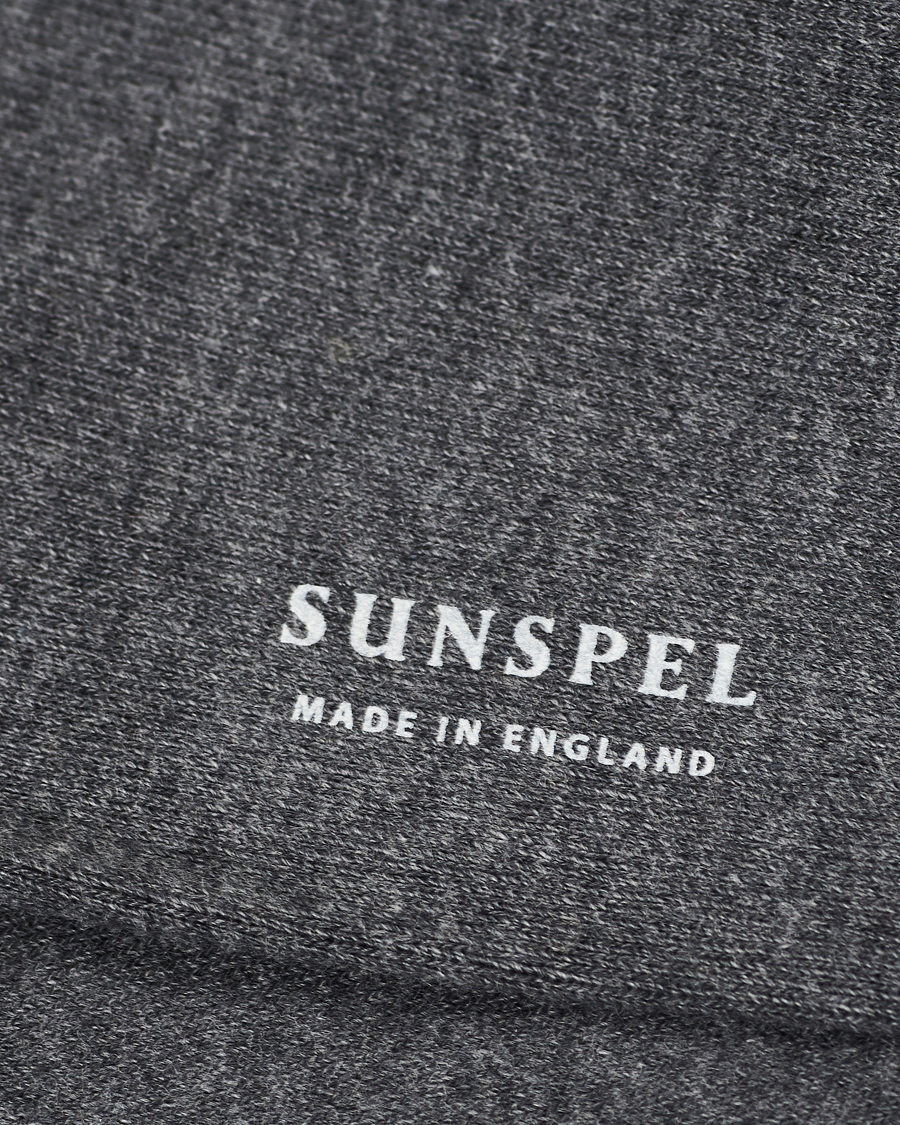 Mies |  | Sunspel | Cotton Blend Socks Grey Melange