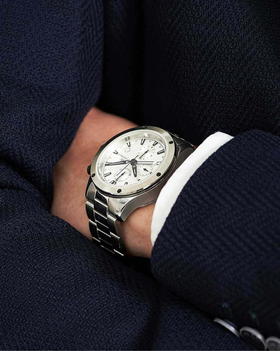 Mies | Fine watches | Sjöö Sandström | UTC Extreme 44,2mm White and Stainless Steel