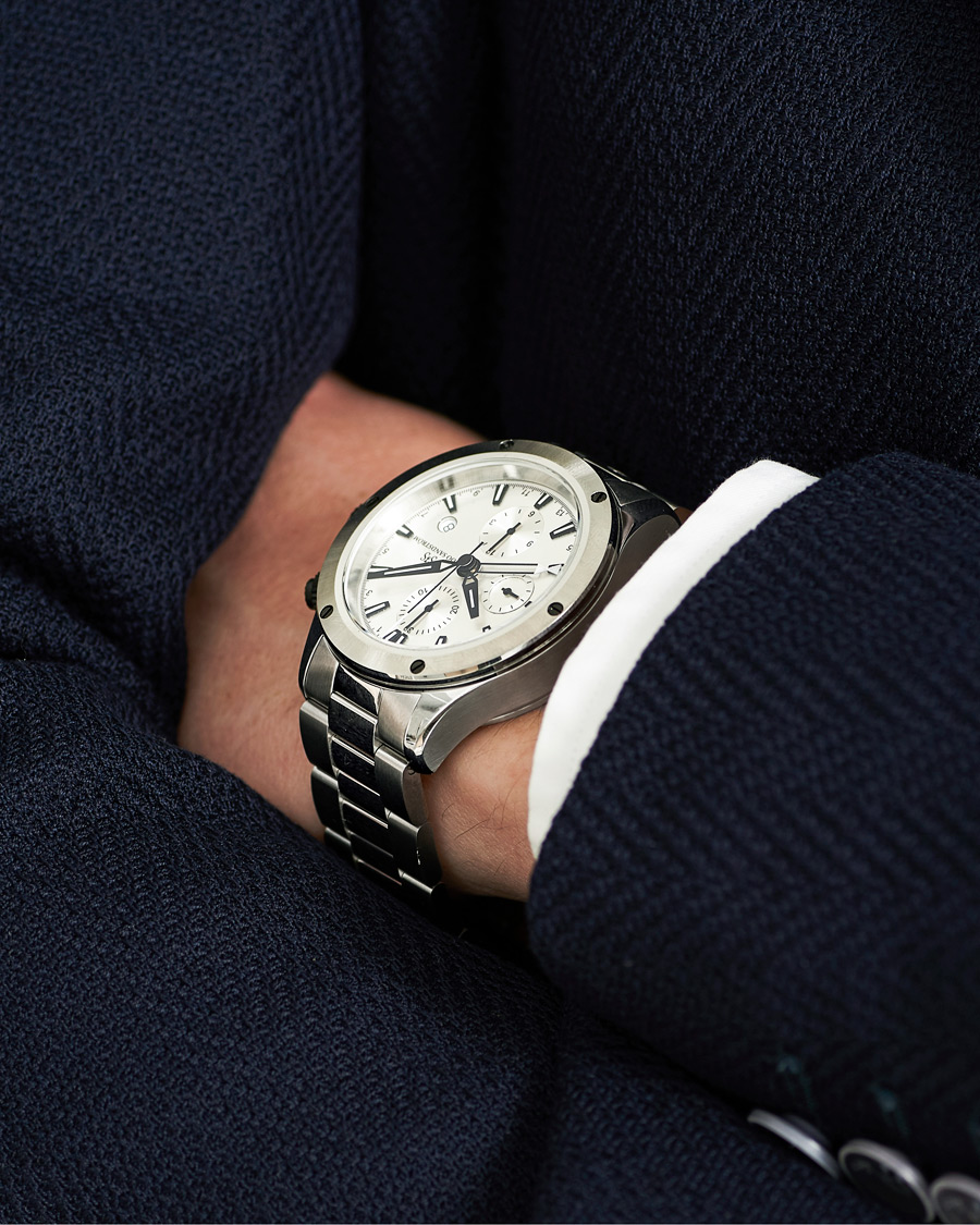 Mies | Sjöö Sandström UTC Extreme 44,2mm White and Stainless Steel | Sjöö Sandström | UTC Extreme 44,2mm White and Stainless Steel