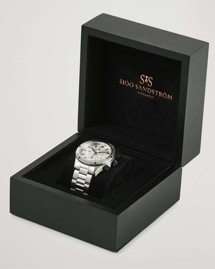 Mies | Sjöö Sandström UTC Extreme 44,2mm White and Stainless Steel | Sjöö Sandström | UTC Extreme 44,2mm White and Stainless Steel