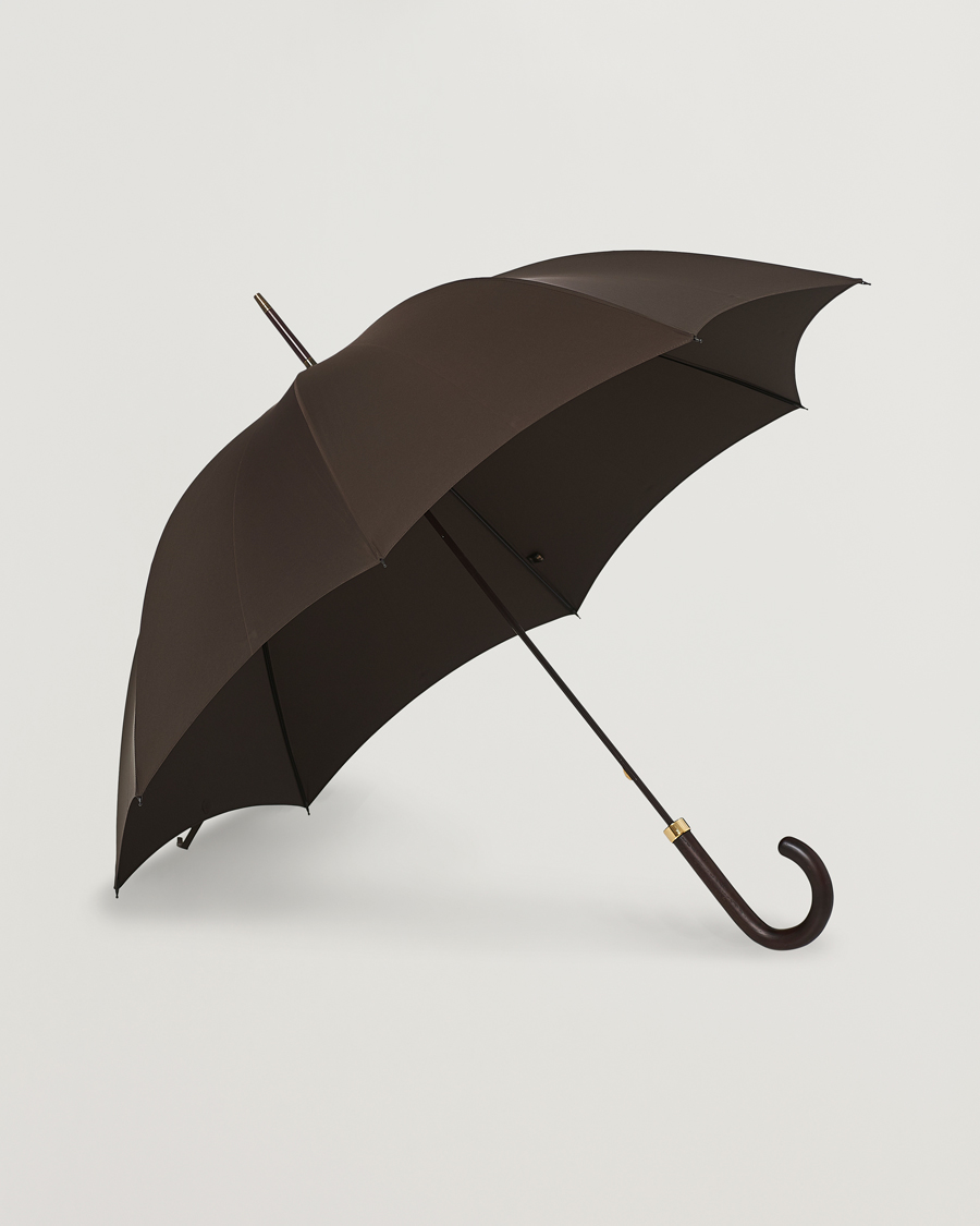 Miehet | Sateenvarjo | Fox Umbrellas | Polished Hardwood Umbrella Brown