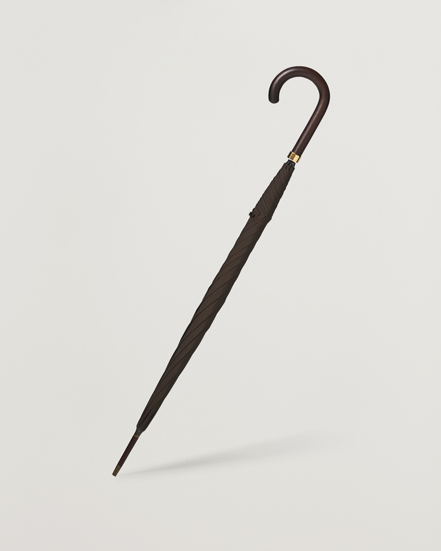 Mies | Sateenvarjot | Fox Umbrellas | Polished Hardwood Umbrella Brown