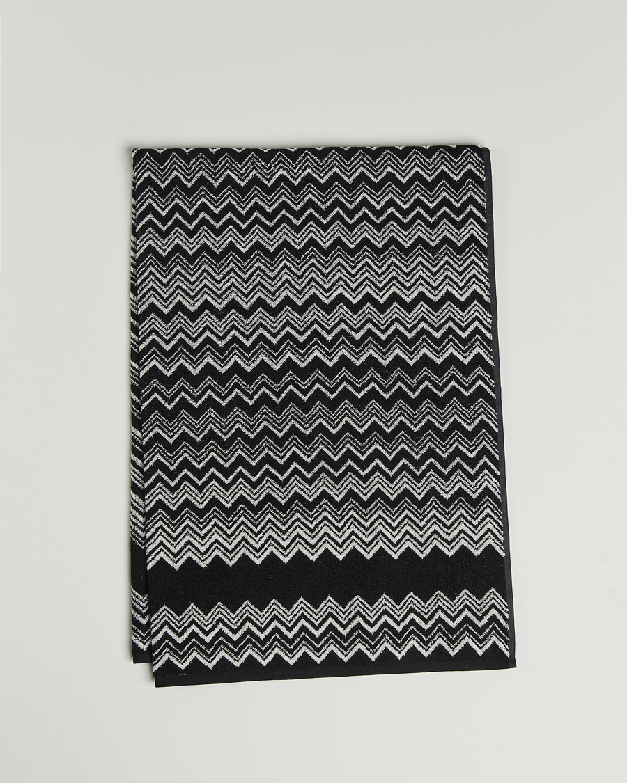 Mies | Missoni Home Keith Bath Sheet 100x150 cm Black/White | Missoni Home | Keith Bath Sheet 100x150 cm Black/White