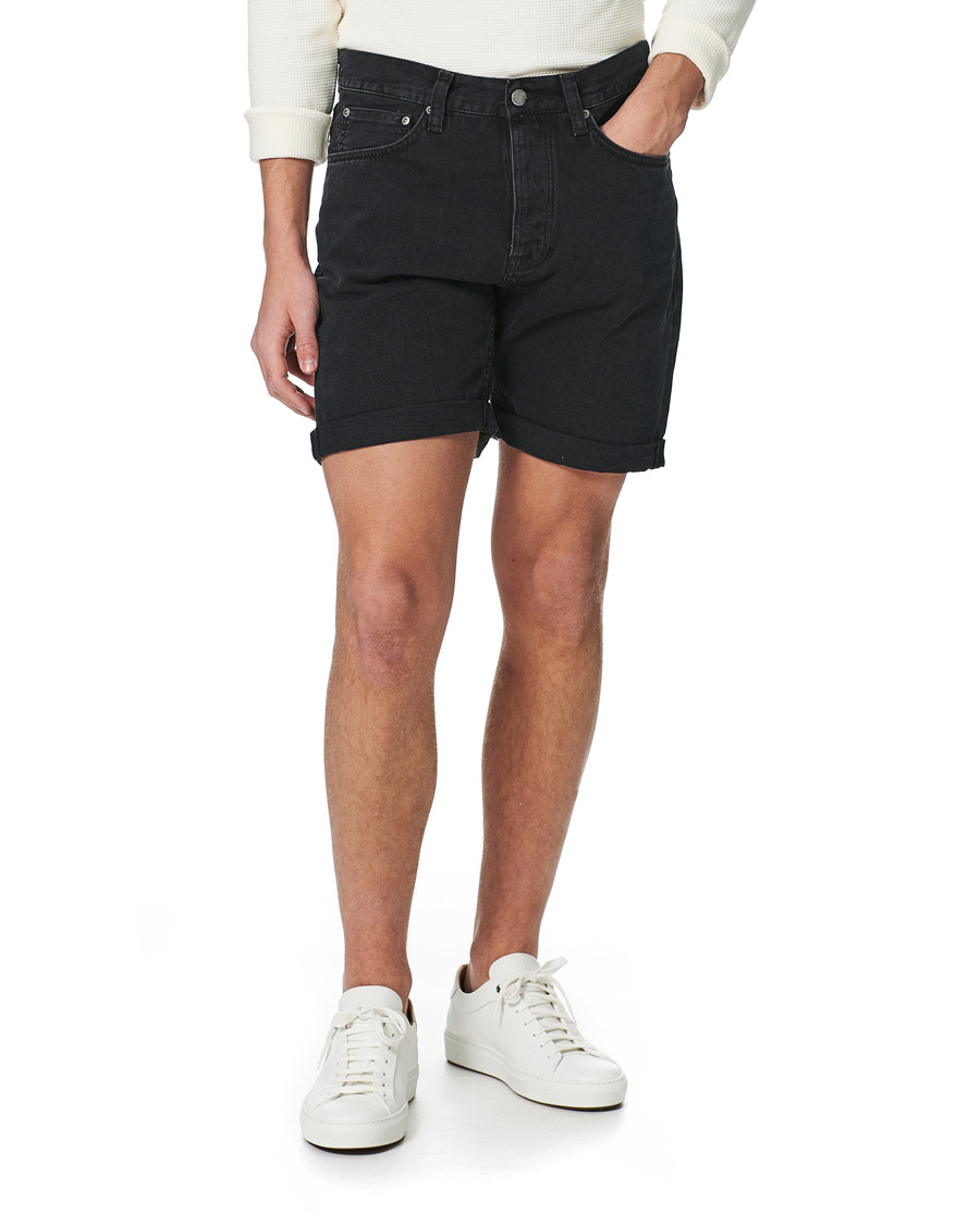 Mies | Shortsit | Nudie Jeans | Josh Stretch Denim Shorts Black Water