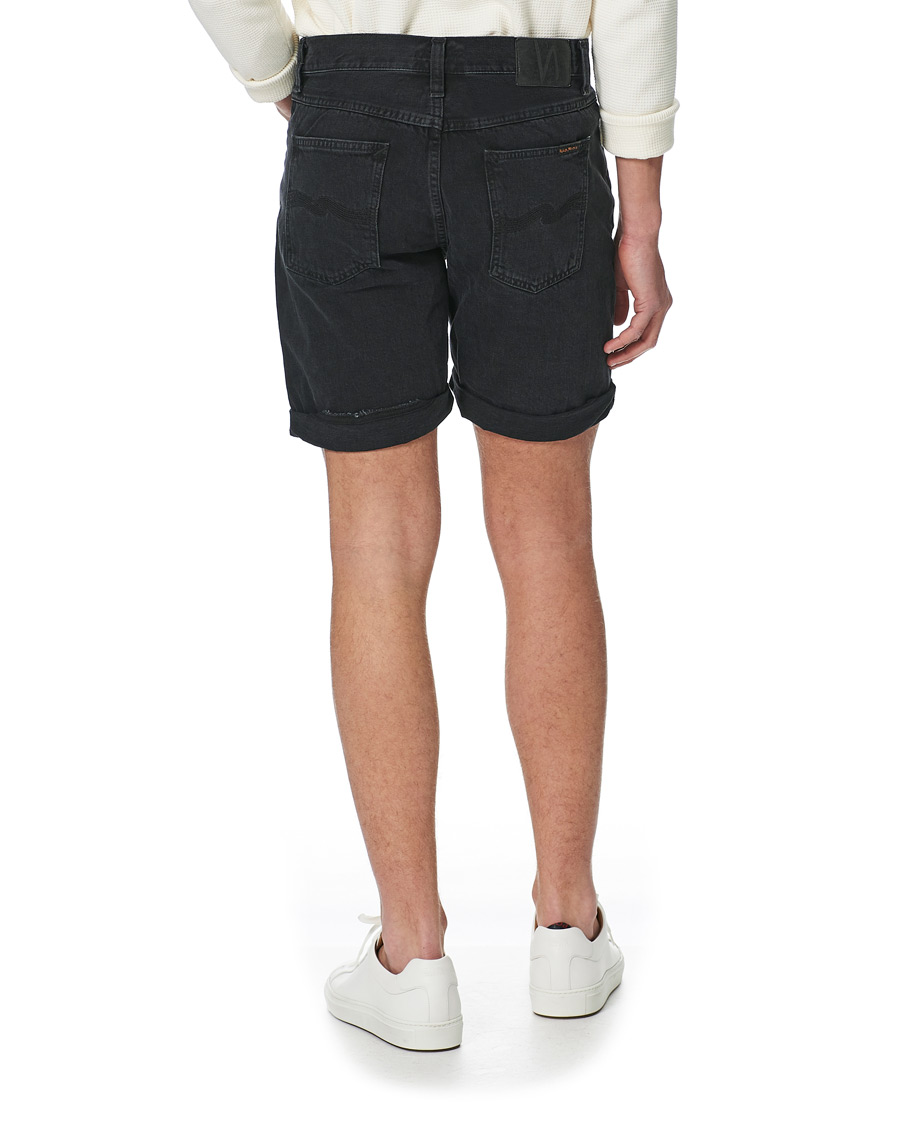 Mies | Shortsit | Nudie Jeans | Josh Stretch Denim Shorts Black Water