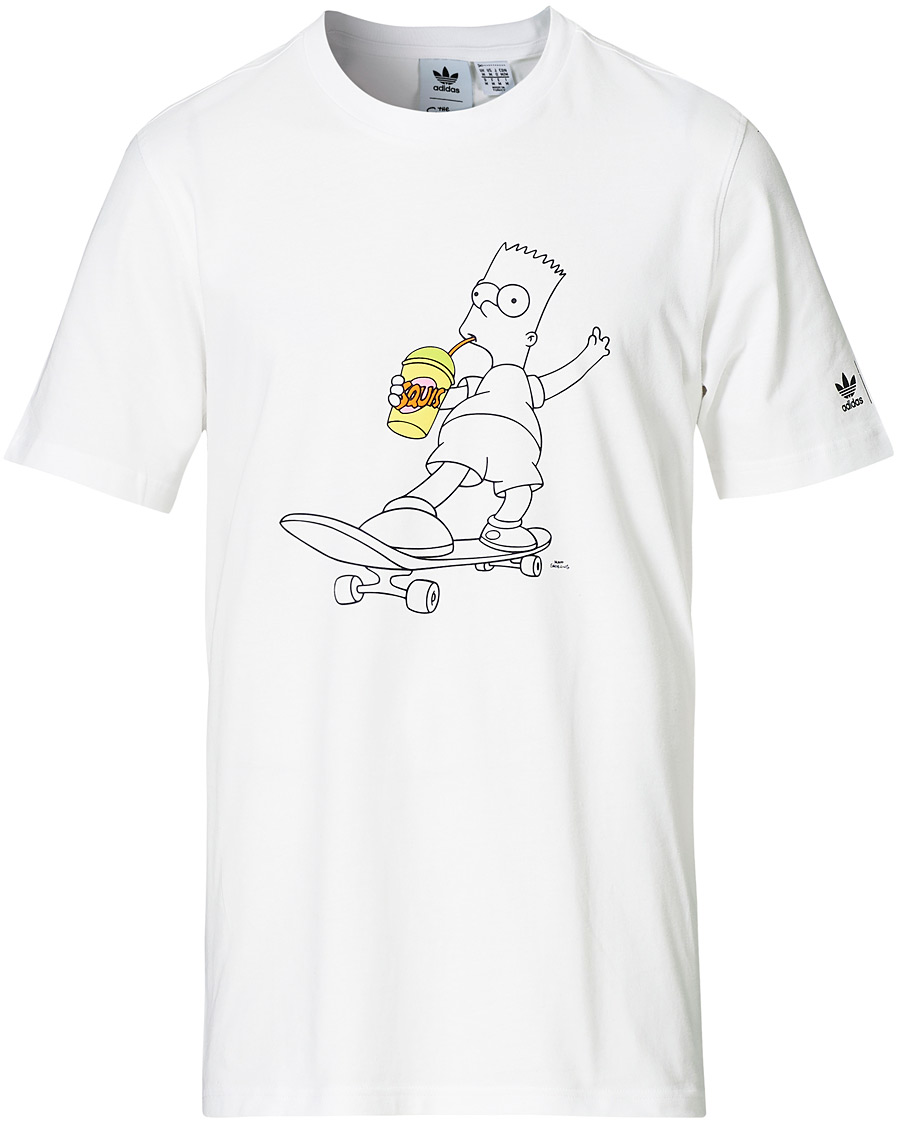 Mies | T-paidat | adidas Originals | The Simpsons Crew Neck Tee White