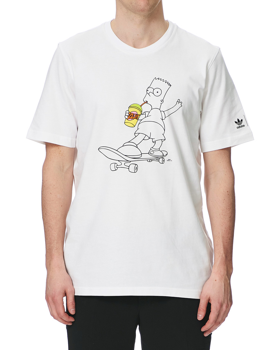 Mies | T-paidat | adidas Originals | The Simpsons Crew Neck Tee White