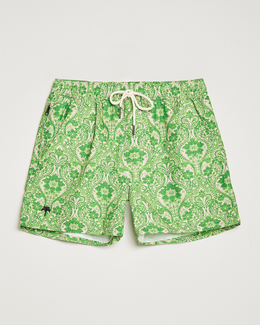Mies | Uimahousut | OAS | Printed Swim Shorts Greenie