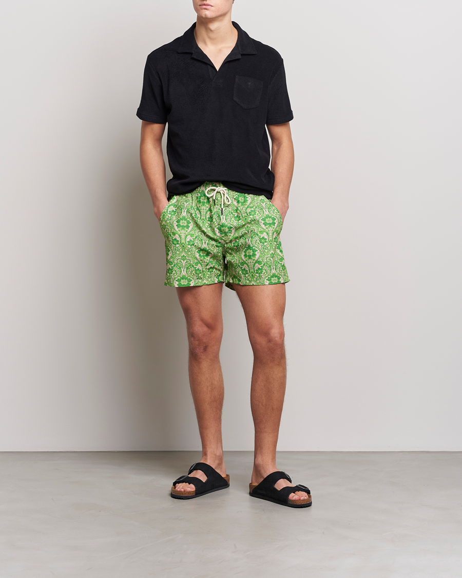 Mies | Uimahousut | OAS | Printed Swim Shorts Greenie