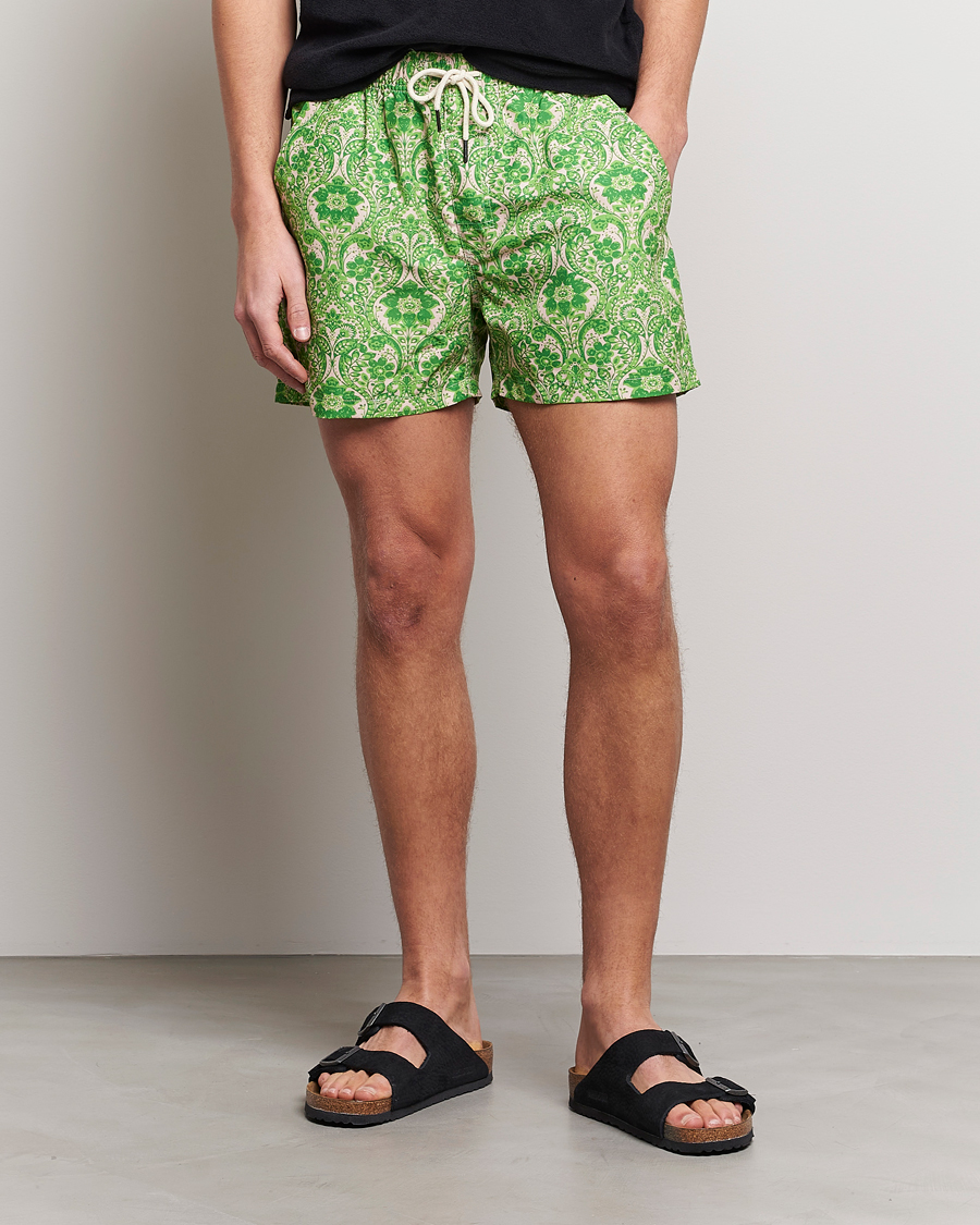 Mies | Uimahousut | OAS | Printed Swim Shorts Greenie