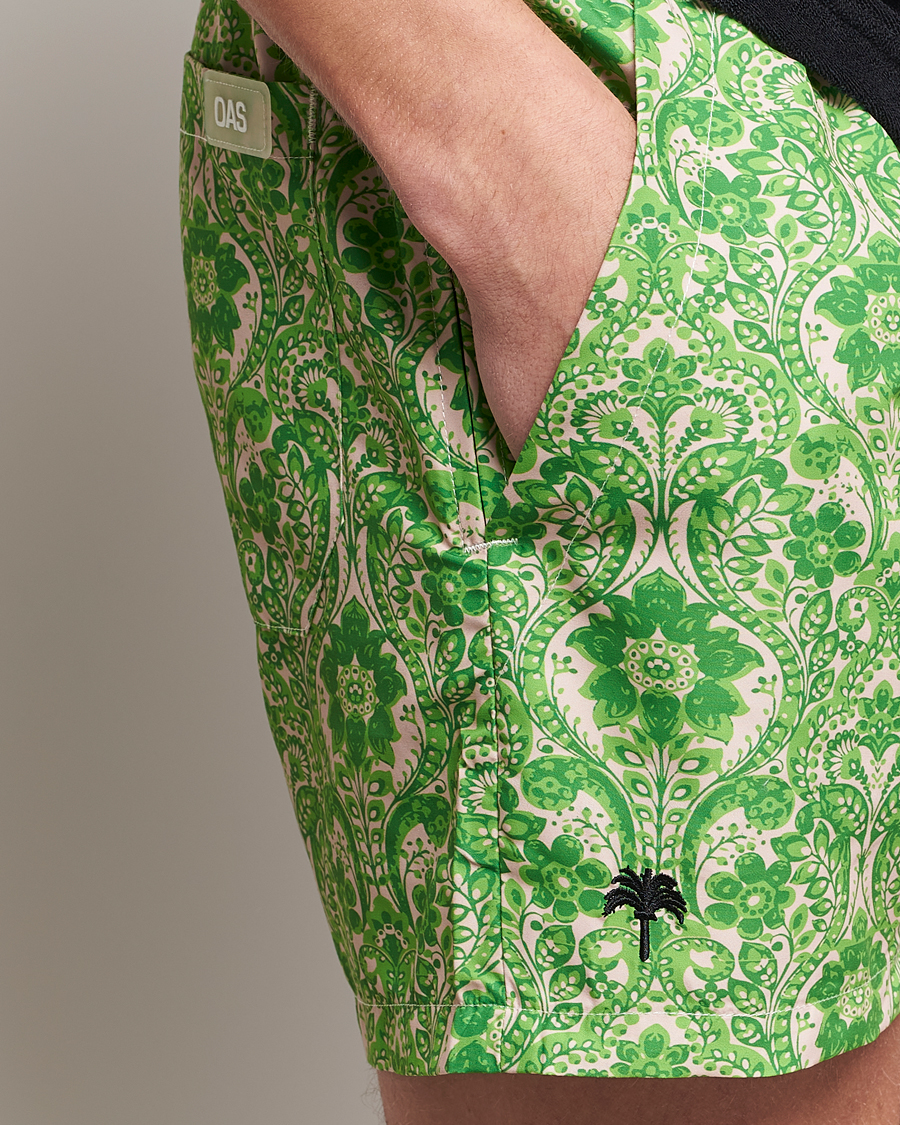 Mies | Uimahousut | OAS | Printed Swim Shorts Greenie