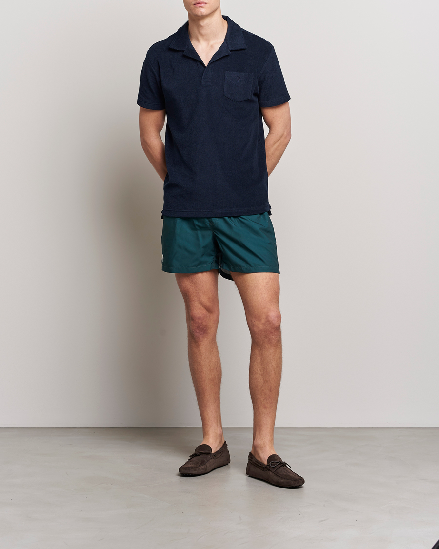 Mies | Uimahousut | OAS | Plain Swimshorts Dark Green