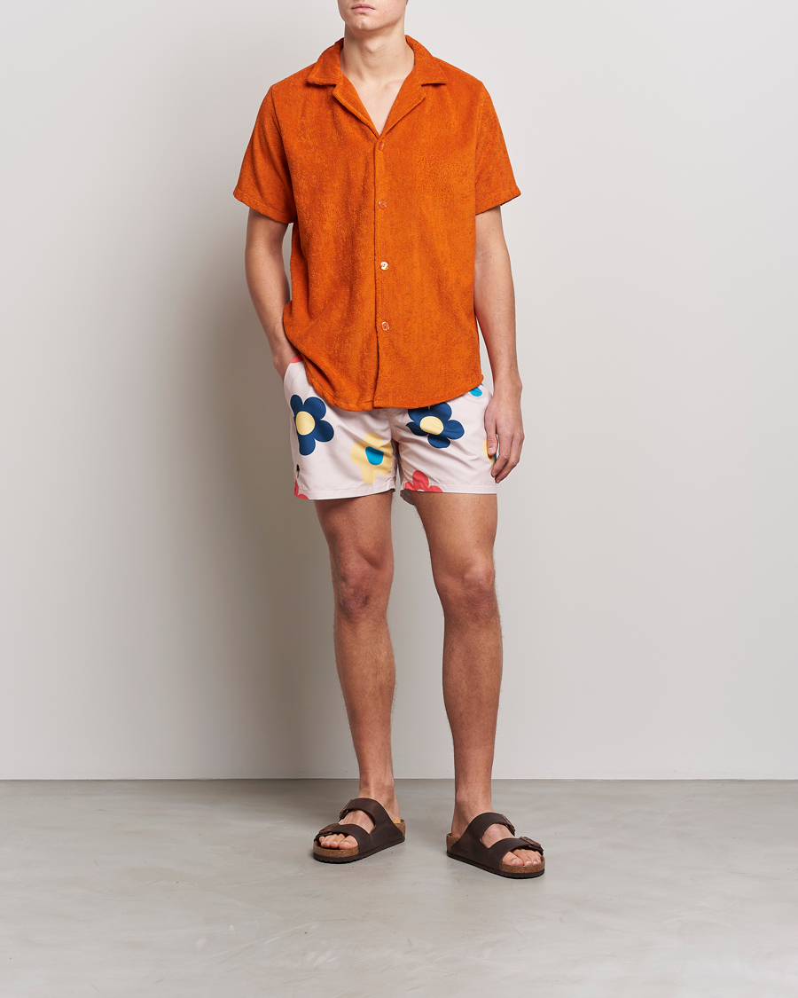 Mies | Kauluspaidat | OAS | Terry Cuba Short Sleeve Shirt Terracotta