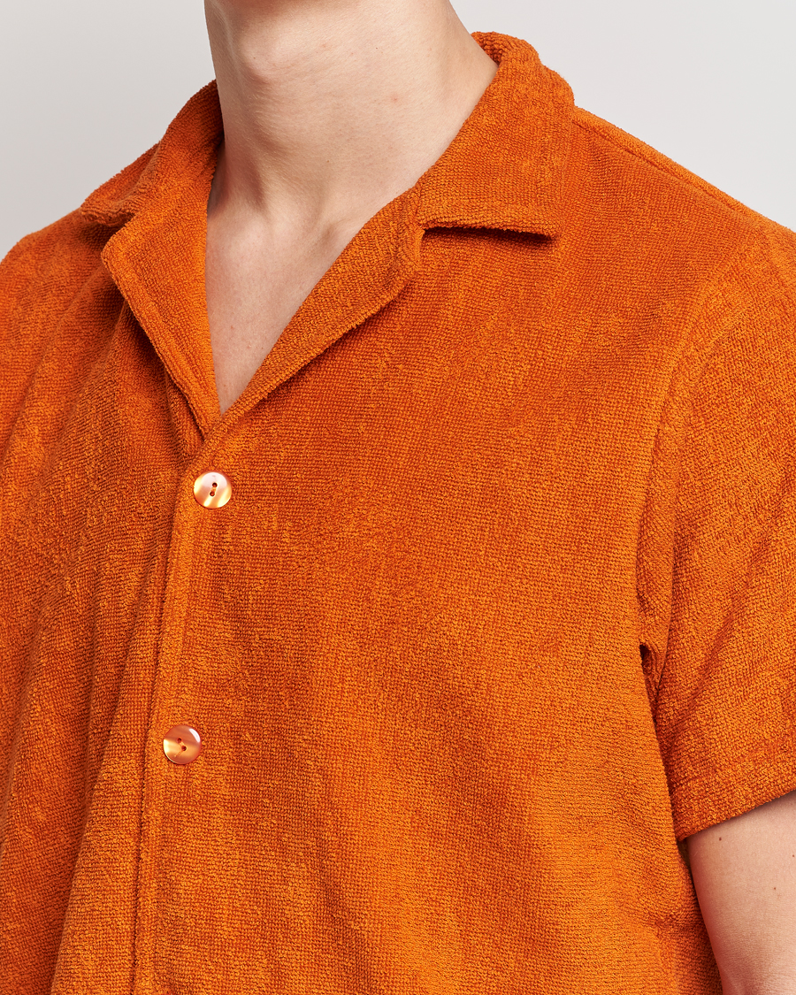Mies | Kauluspaidat | OAS | Terry Cuba Short Sleeve Shirt Terracotta