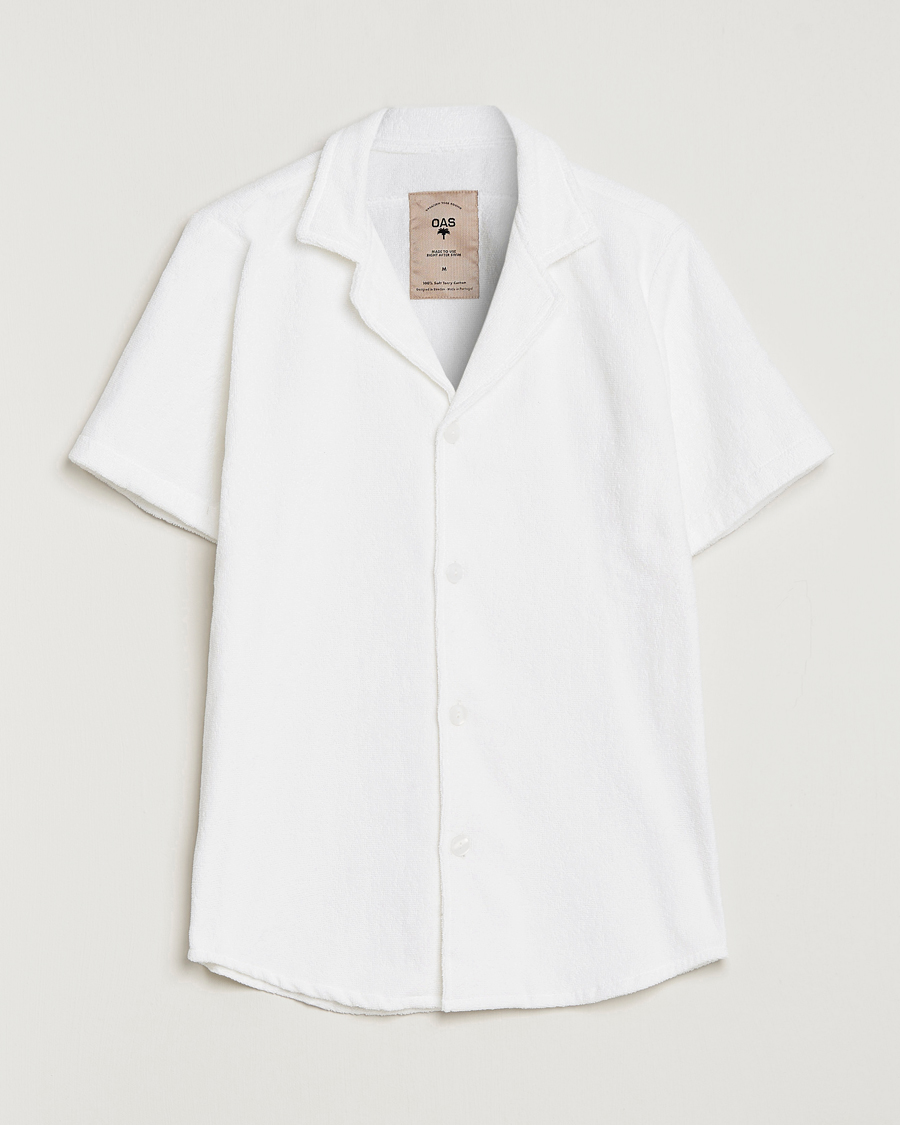 Mies |  | OAS | Terry Cuba Short Sleeve Shirt White