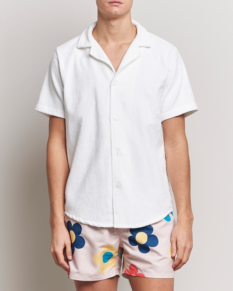 Mies | Kauluspaidat | OAS | Terry Cuba Short Sleeve Shirt White