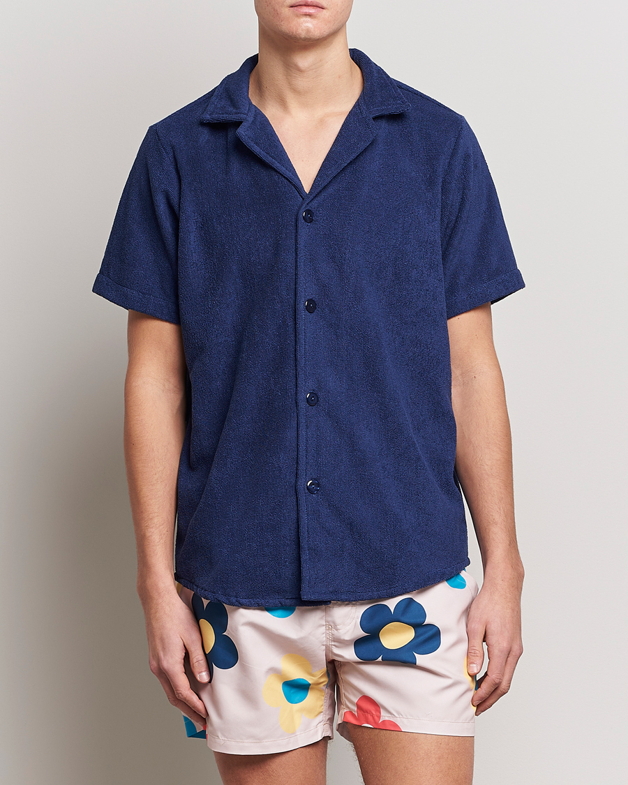 Mies | Kauluspaidat | OAS | Terry Cuba Short Sleeve Shirt Navy