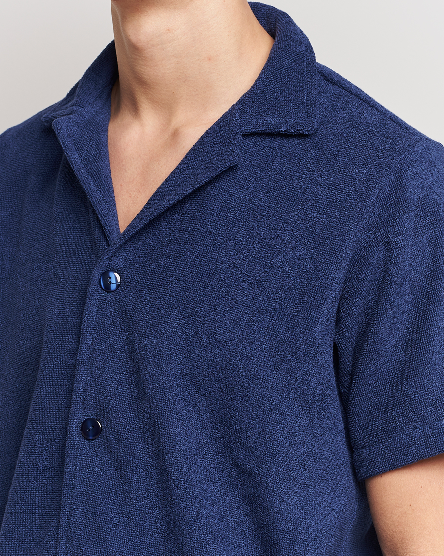 Mies | Kauluspaidat | OAS | Terry Cuba Short Sleeve Shirt Navy