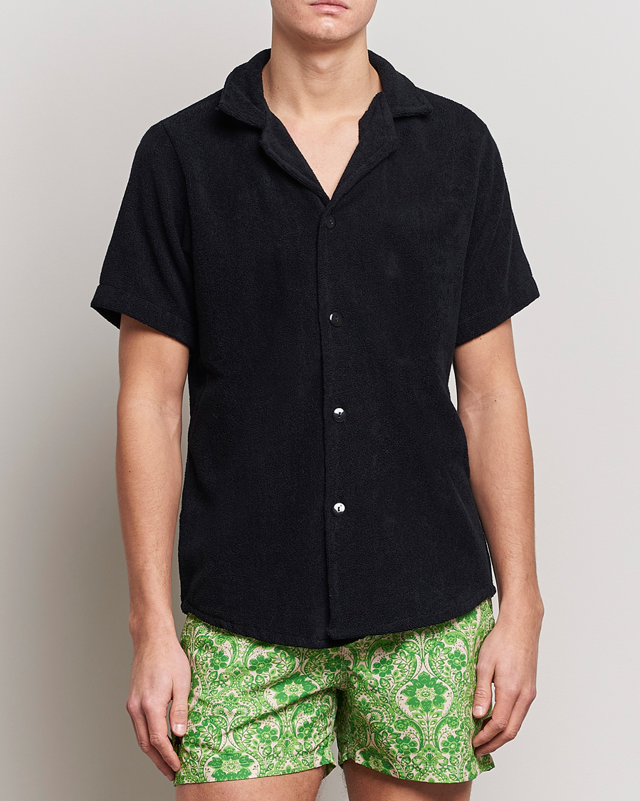Mies | Kauluspaidat | OAS | Terry Cuba Short Sleeve Shirt Black