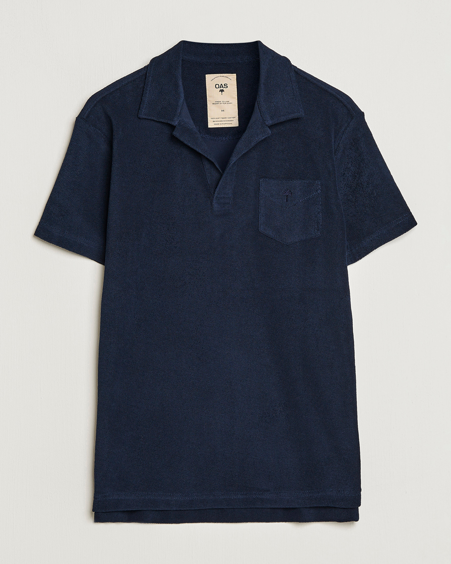 Mies | Pikeet | OAS | Short Sleeve Terry Polo Navy