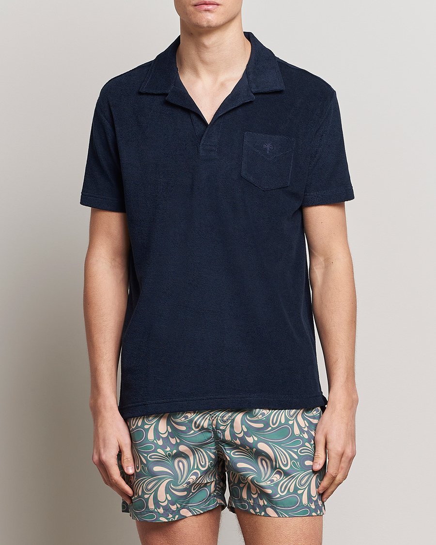 Mies | Pikeet | OAS | Short Sleeve Terry Polo Navy