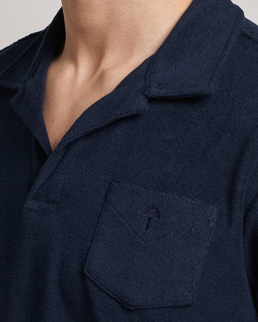 Mies | Pikeet | OAS | Short Sleeve Terry Polo Navy
