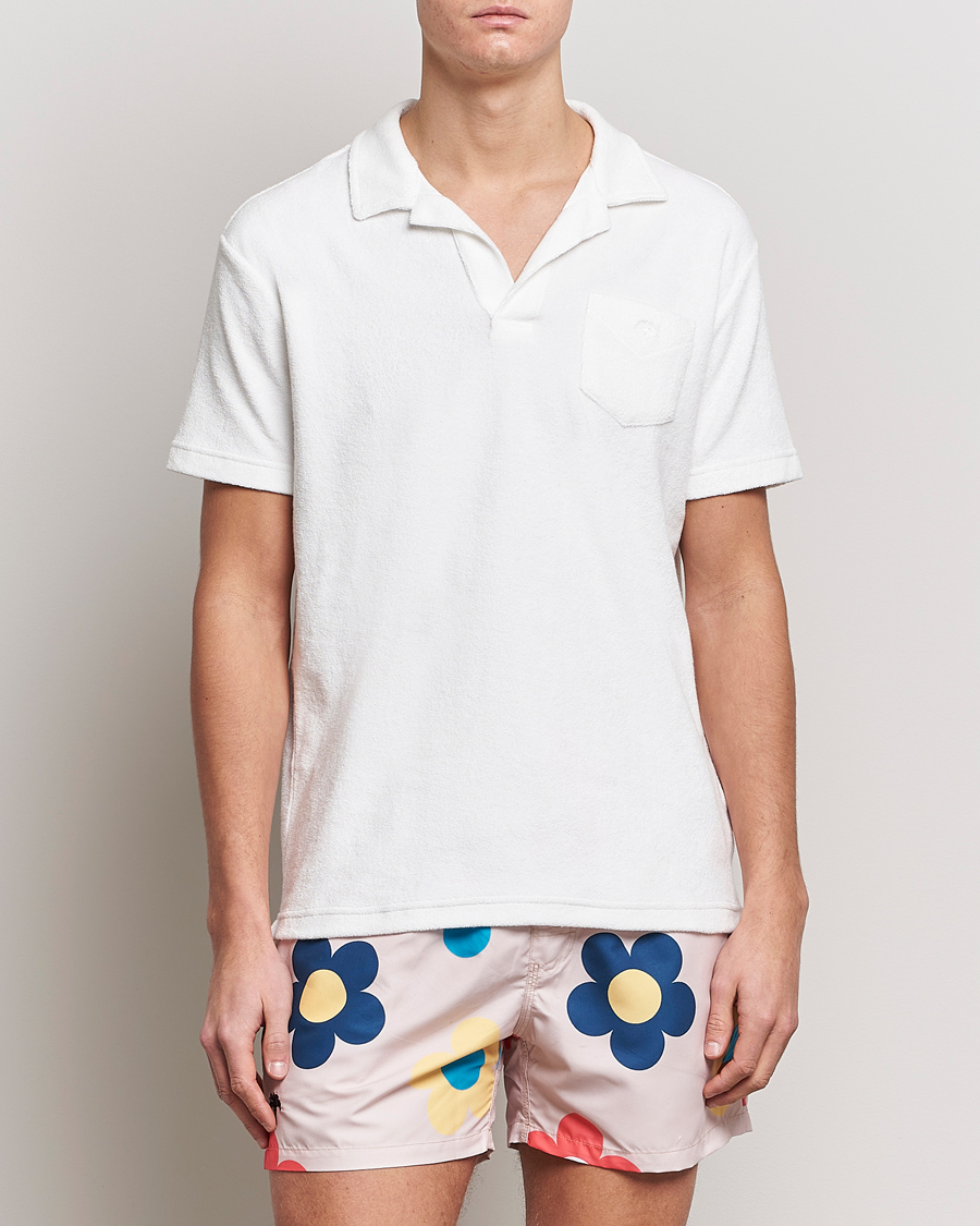 Mies | Pikeet | OAS | Short Sleeve Terry Polo White