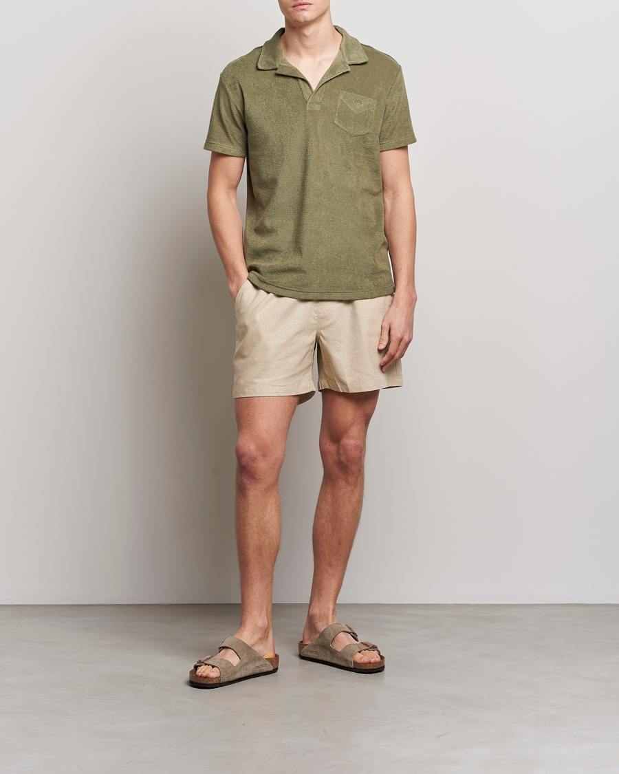 Mies | Pikeet | OAS | Short Sleeve Terry Polo Khaki
