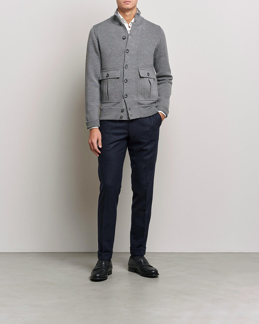 Mies | Takit | Valstar | Valstarino Merino Wool Jacket Grey Melange