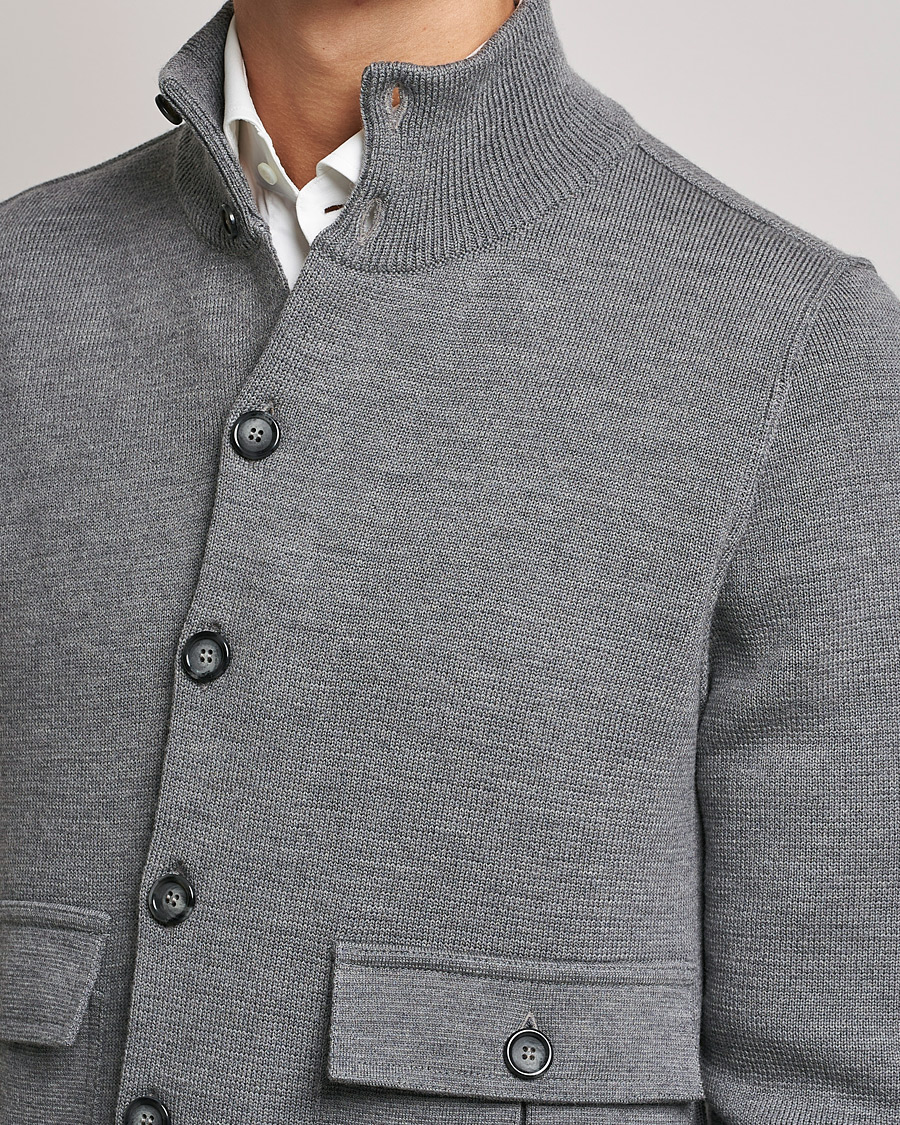 Mies | Takit | Valstar | Valstarino Merino Wool Jacket Grey Melange