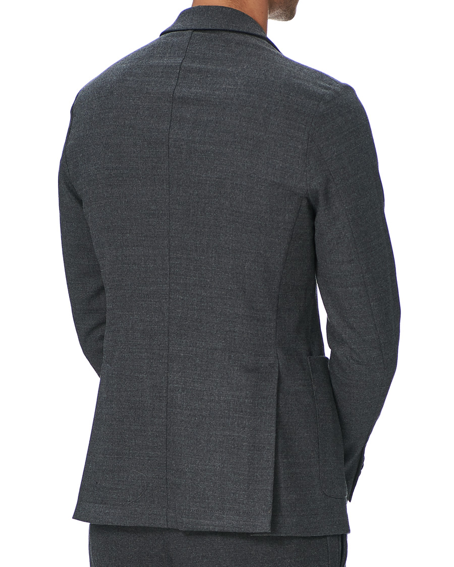 Mies | Pikkutakit | Barena | Borgo Unconstructed Flannel Blazer Grey Melange