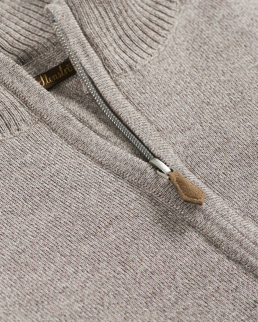 Mies | Puserot | Stenströms | Merino Full Zip Greige