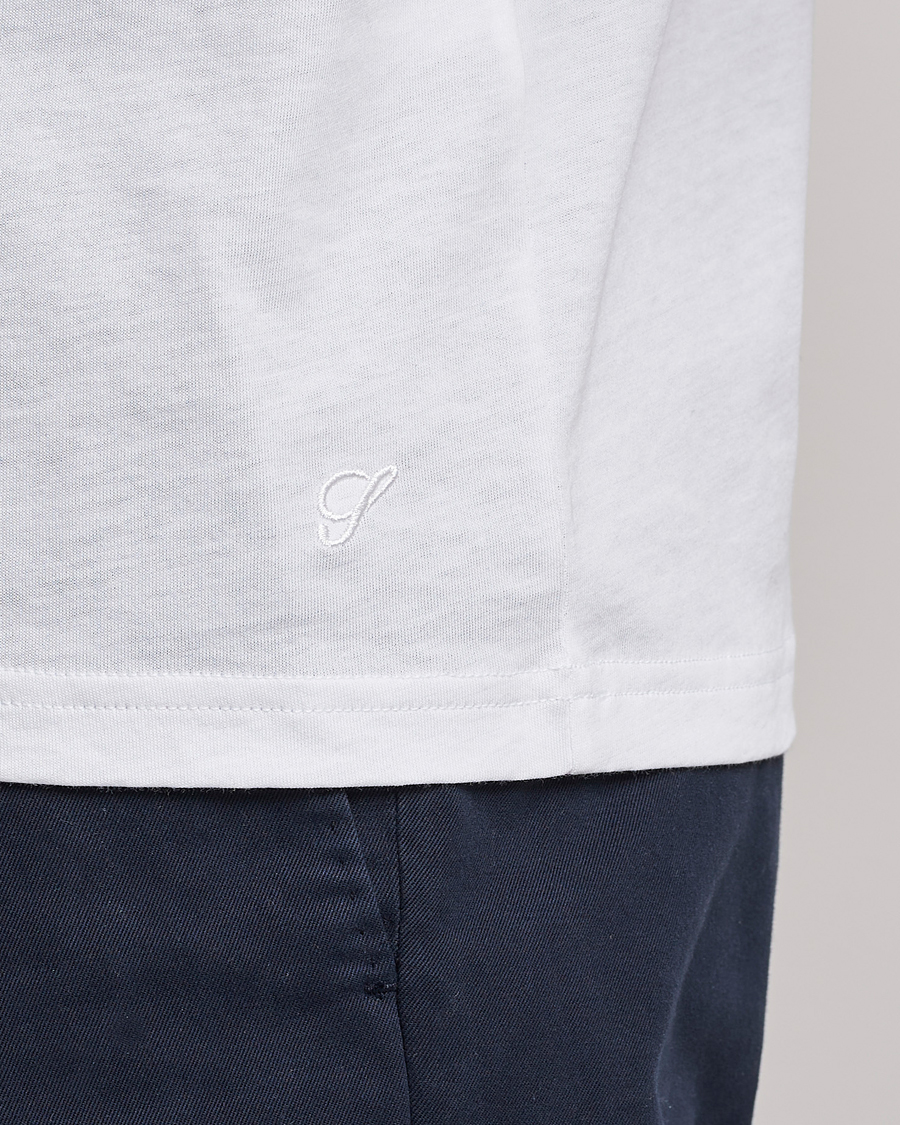 Mies | T-paidat | Stenströms | Solid Cotton T-Shirt White