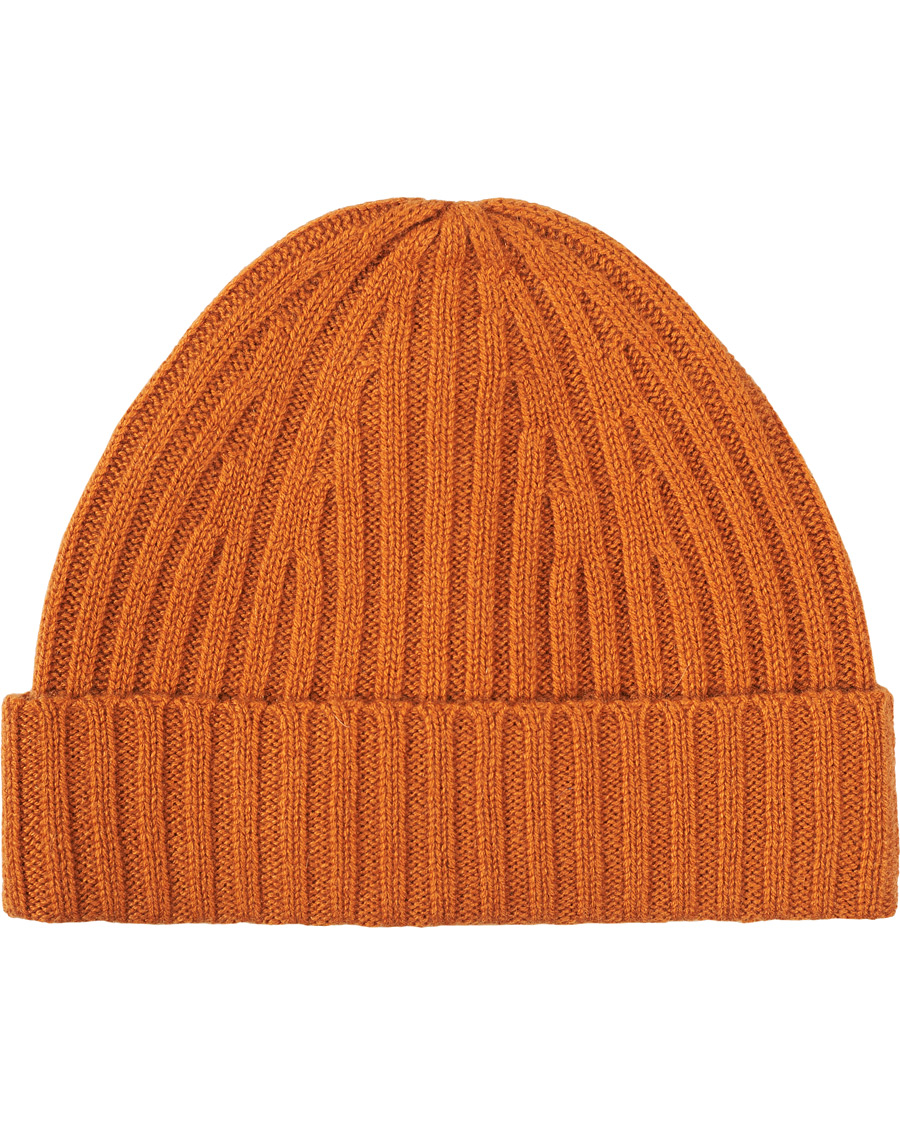 Mies | Stenströms Ribbed Cashmere Hat Mustard | Stenströms | Ribbed Cashmere Hat Mustard