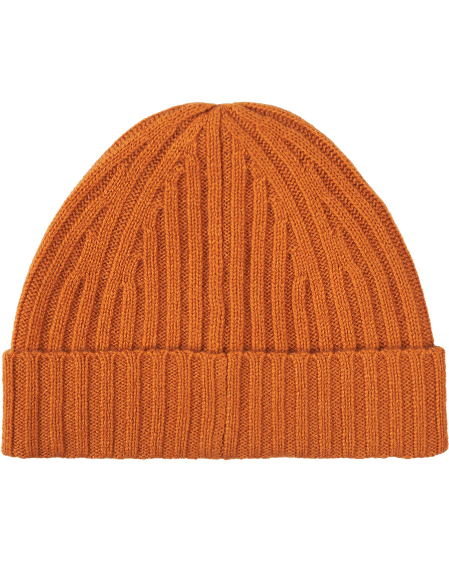 Mies | Stenströms Ribbed Cashmere Hat Mustard | Stenströms | Ribbed Cashmere Hat Mustard