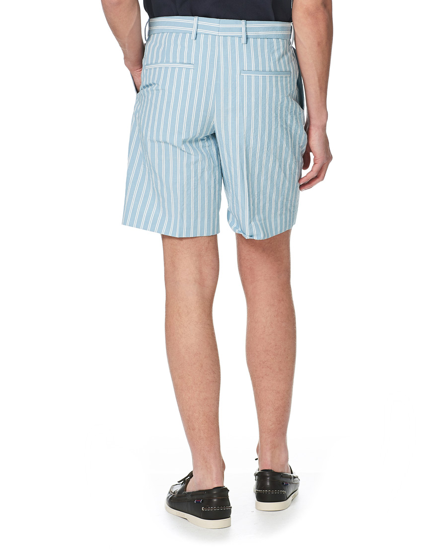 Mies | Shortsit | BOSS BLACK | BOSS Pepe Striped Seersucker Shorts Pastel Blue
