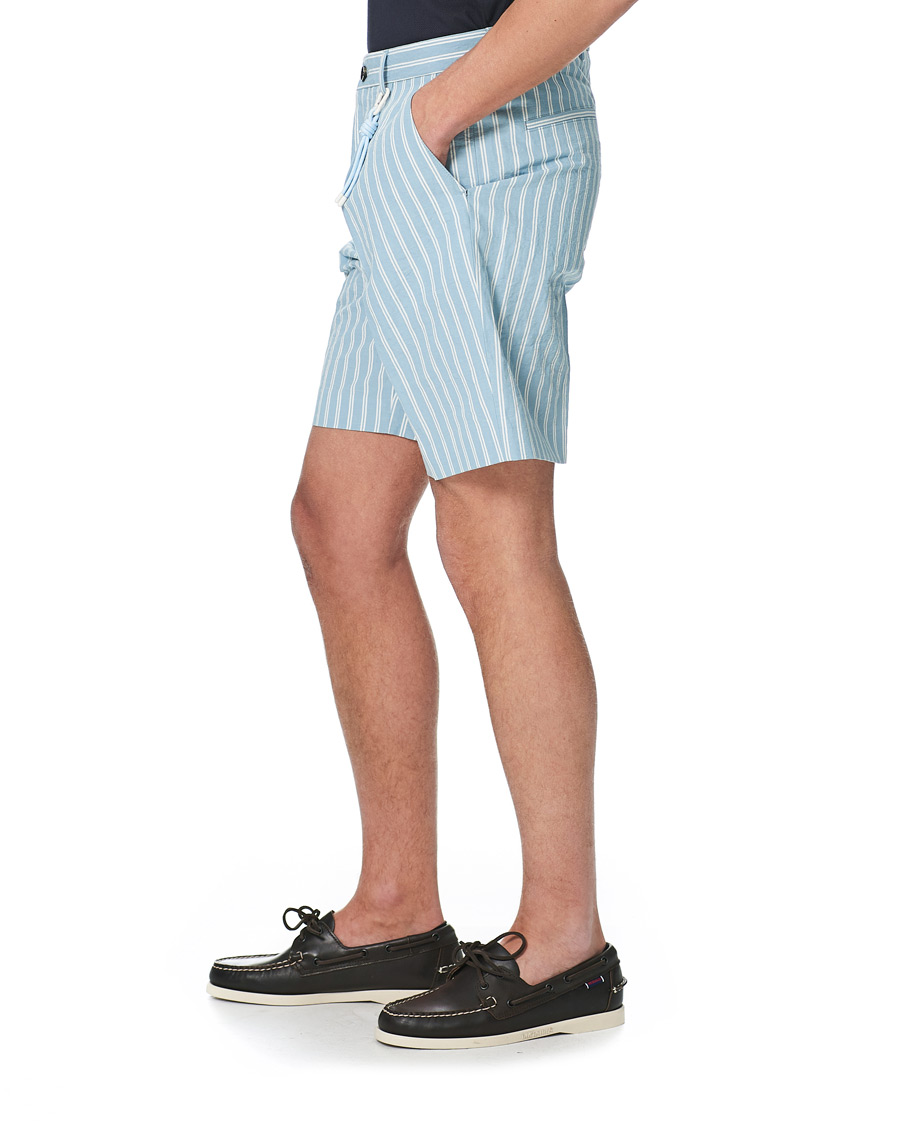 Mies | Shortsit | BOSS BLACK | BOSS Pepe Striped Seersucker Shorts Pastel Blue