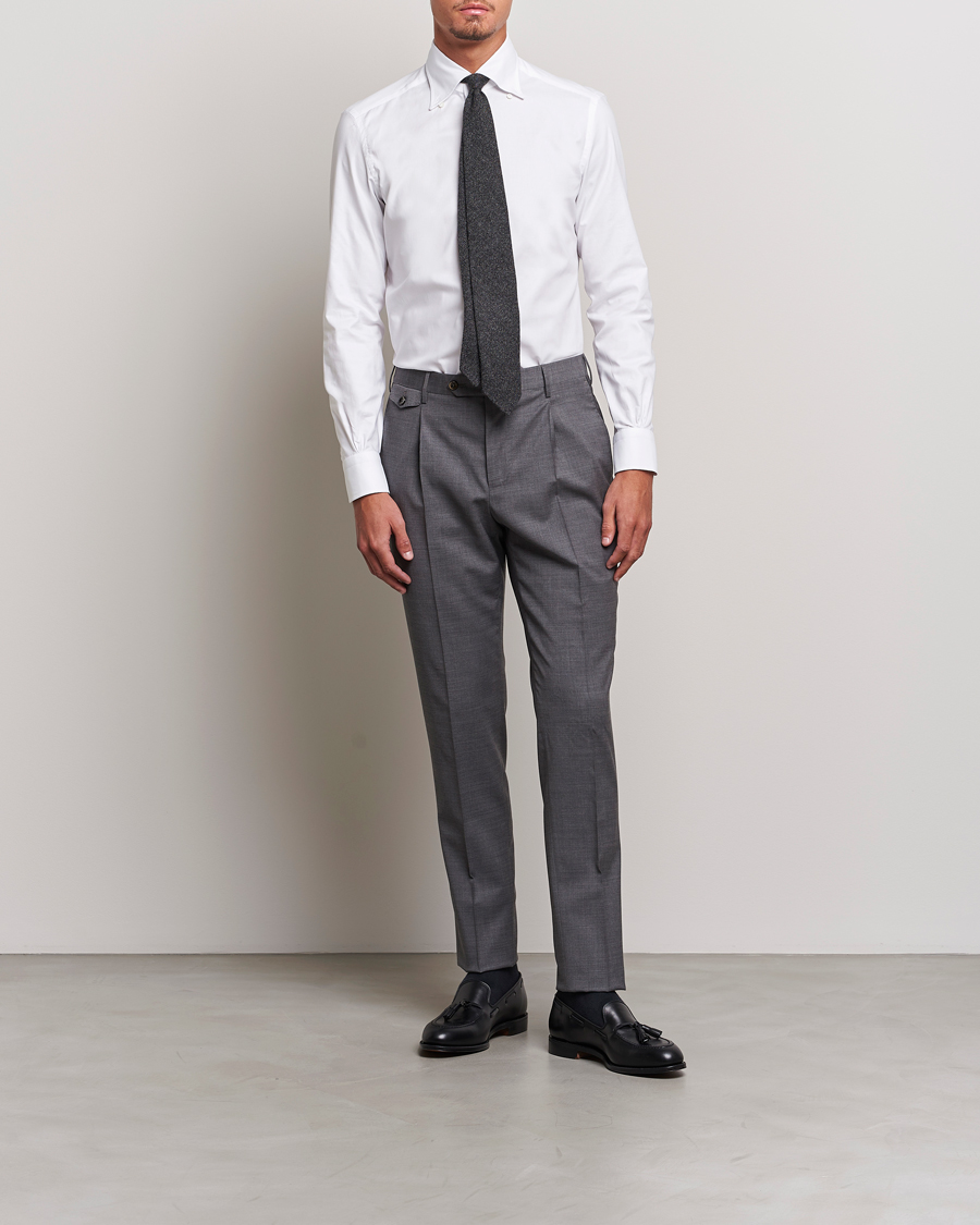 Mies | Kauluspaidat | Mazzarelli | Soft Oxford Button Down Shirt White