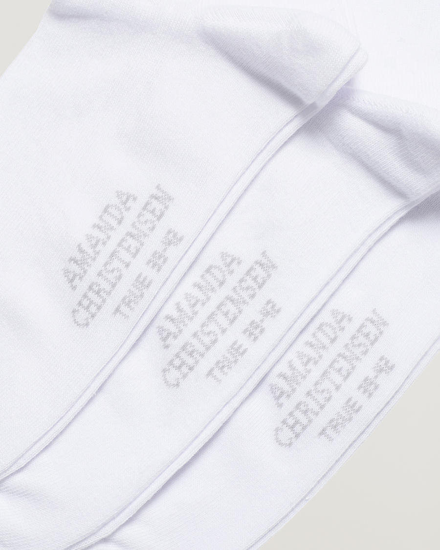 Mies | Amanda Christensen | Amanda Christensen | 3-Pack True Cotton Socks White