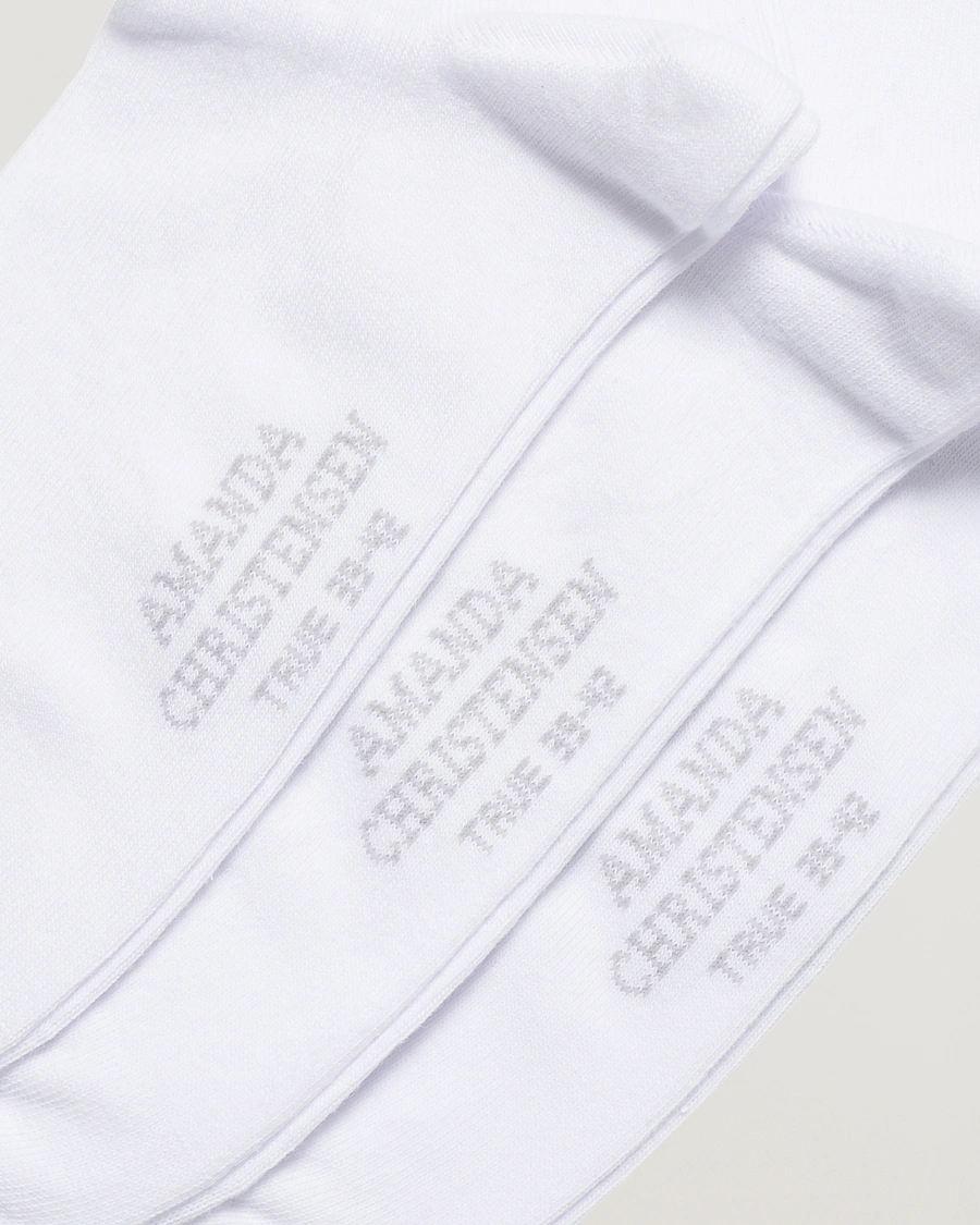 Mies | Pian varastossa | Amanda Christensen | 3-Pack True Cotton Socks White