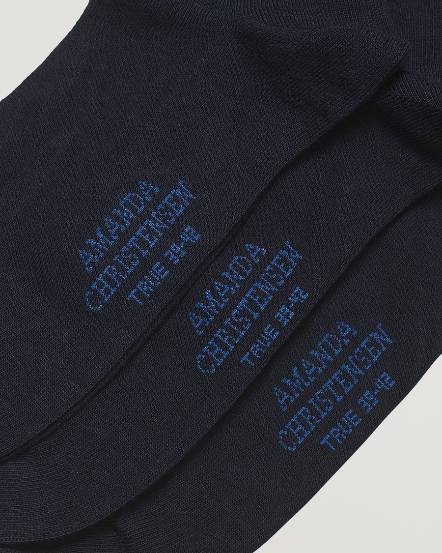 Mies | Alusvaatteet | Amanda Christensen | 3-Pack True Cotton Socks Dark Navy