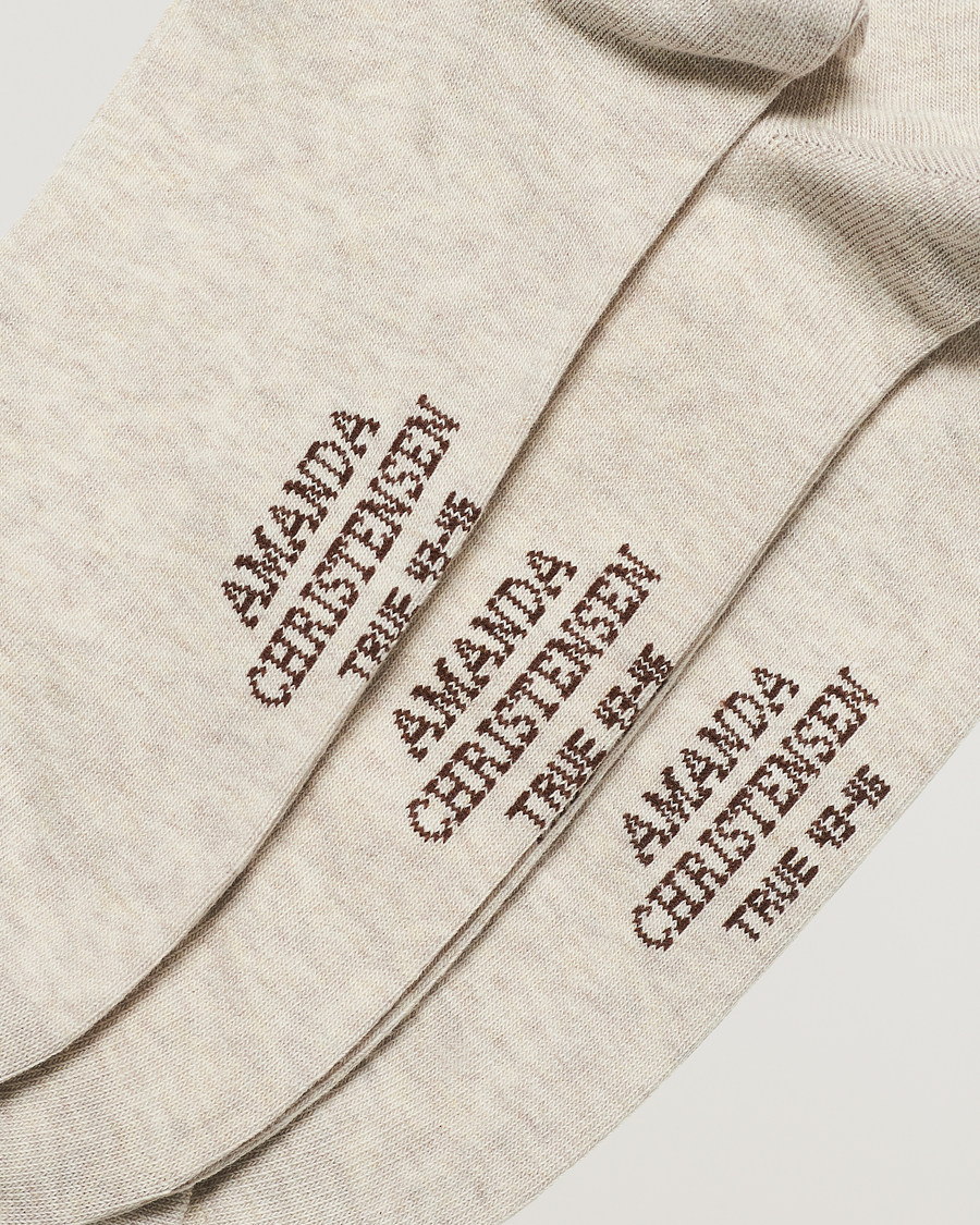 Mies | Alusvaatteet | Amanda Christensen | 3-Pack True Cotton Socks Sand Melange