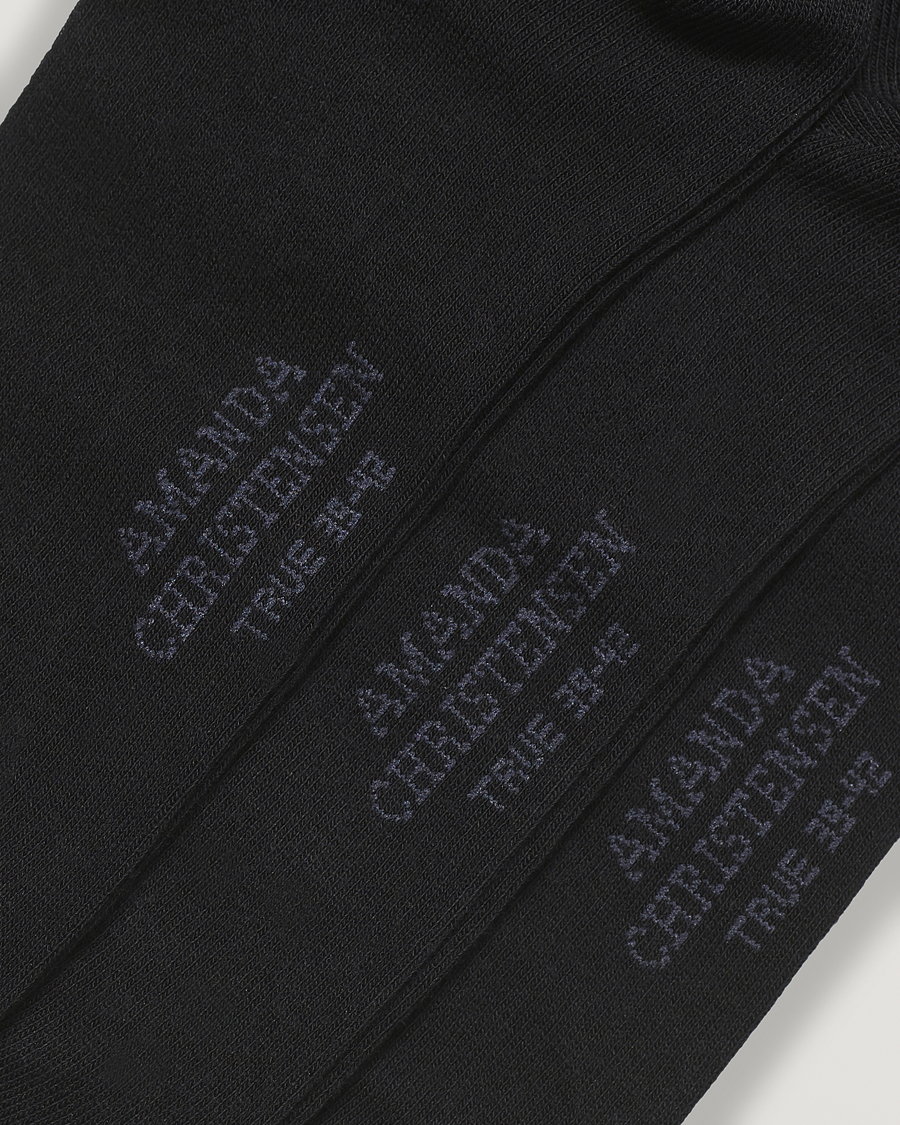 Mies |  | Amanda Christensen | 3-Pack True Cotton Socks Black