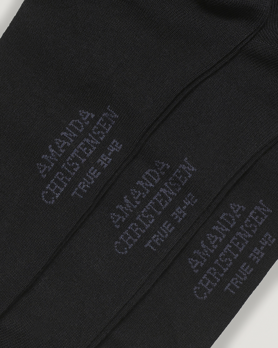 Mies | Alusvaatteet | Amanda Christensen | 3-Pack True Cotton Socks Black