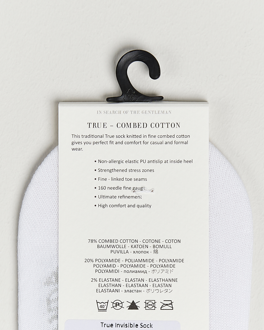 Mies | Alusvaatteet | Amanda Christensen | 3-Pack True Cotton Invisible Socks White