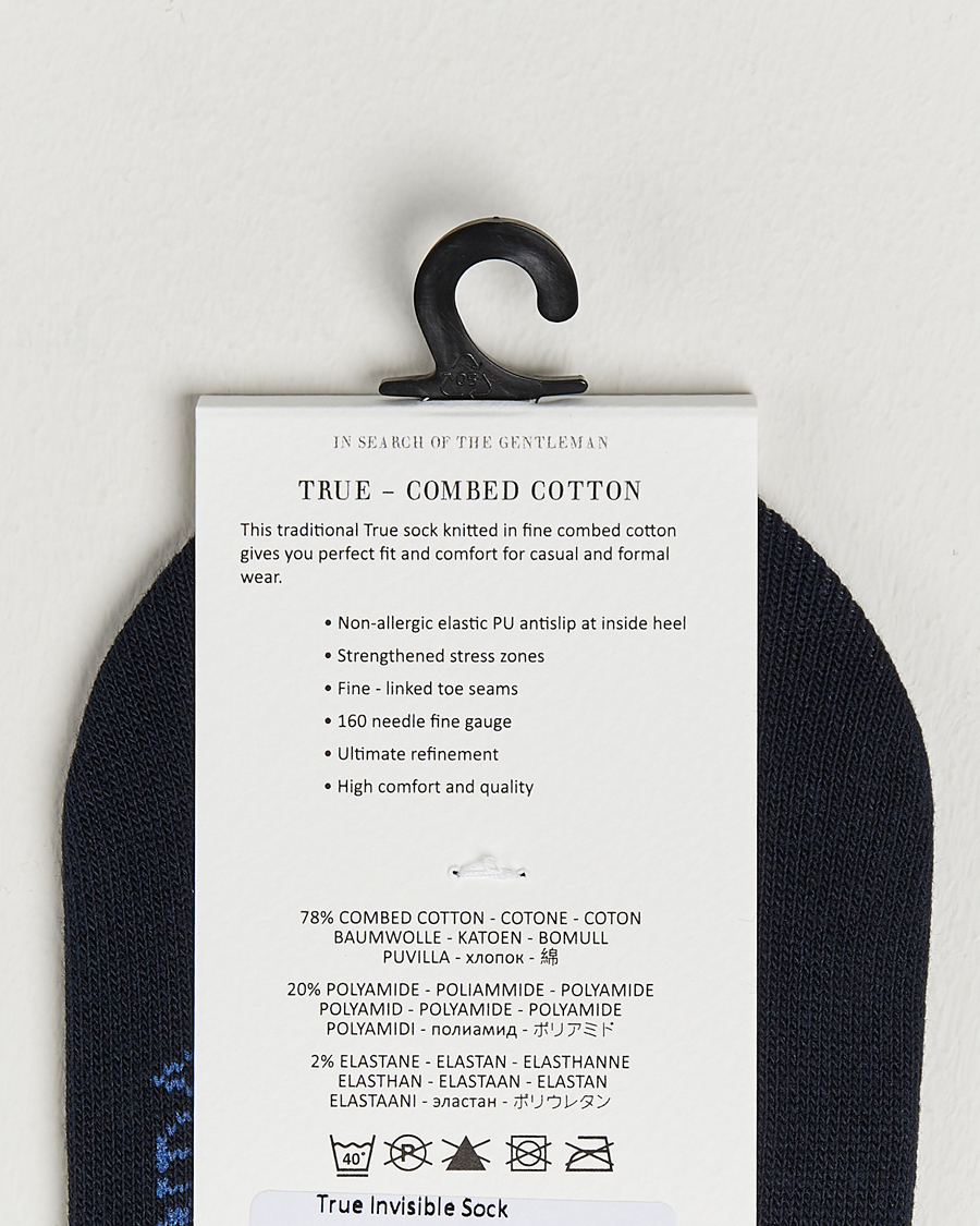 Mies | Alusvaatteet | Amanda Christensen | 3-Pack True Cotton Invisible Socks Dark Navy