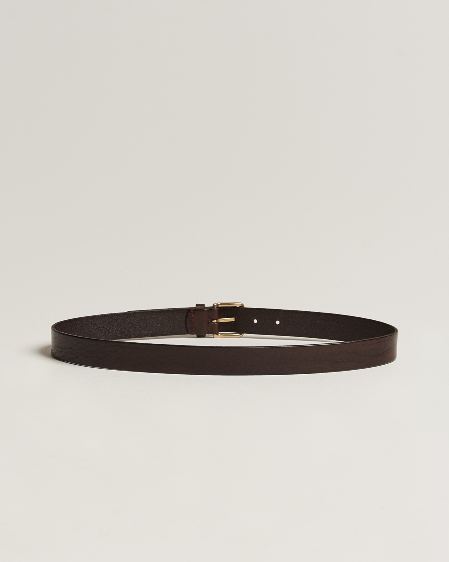 Mies | Vyöt | Anderson's | Leather Belt 3 cm Dark Brown