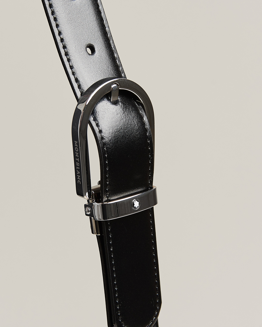 Mies | Vyöt | Montblanc | Reversible Horseshoe Buckle 30mm Belt Black/Brown